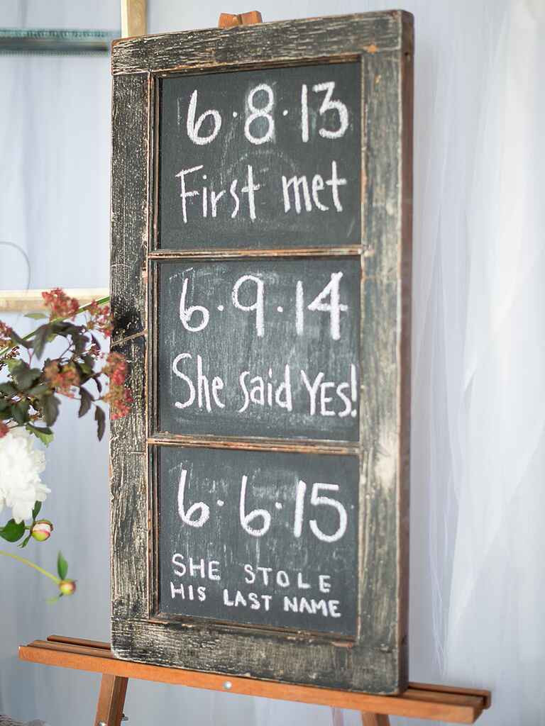 DIY Wedding Chalkboard Signs
 21 Pretty DIY Wedding Signs