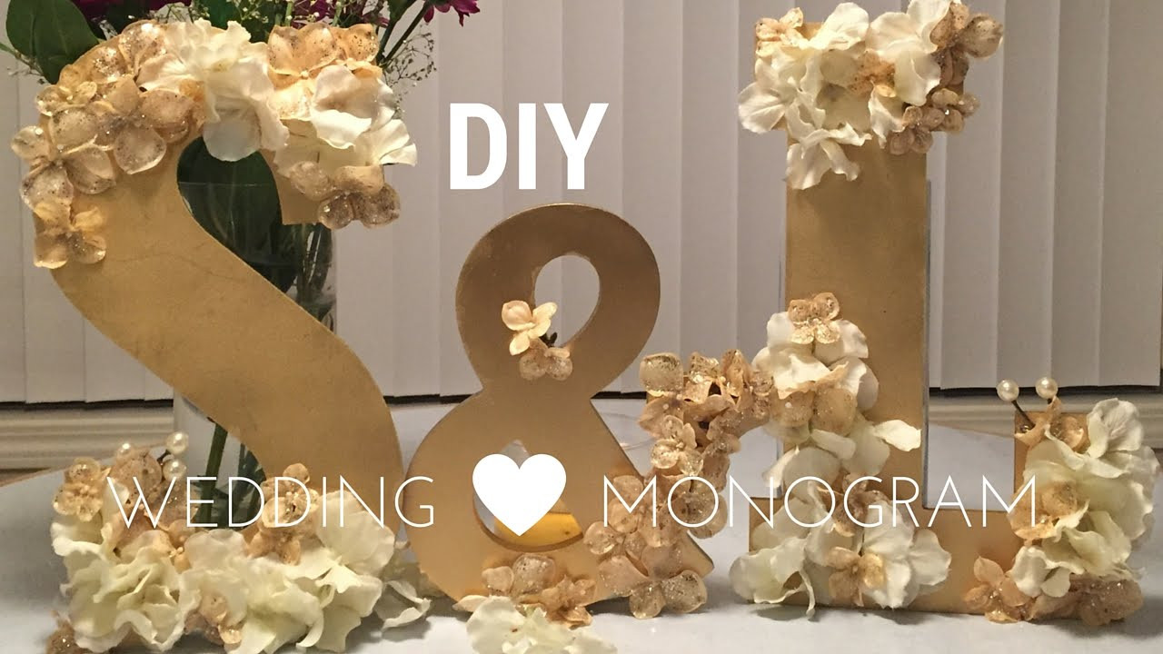 Diy Wedding Decorations
 DIY Wedding Decorations WOODEN MONOGRAM SET tutorial