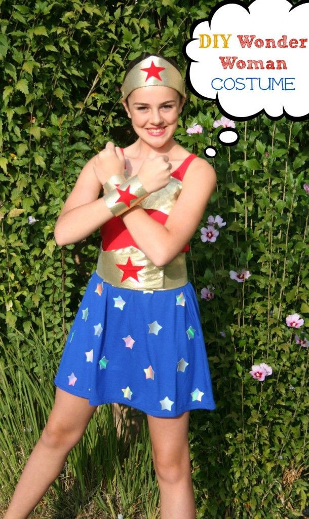 DIY Wonder Woman Costume For Kids
 NO Sew Wonder Woman Costume DIY Trick or Treat