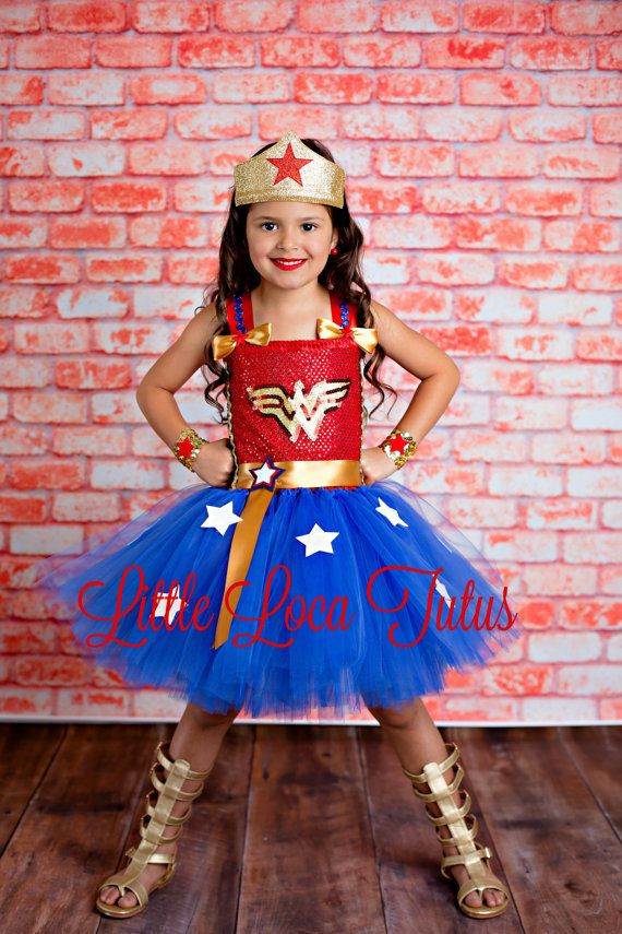 DIY Wonder Woman Costume For Kids
 No Sew TuTu costumes for little girls Wonder Woman