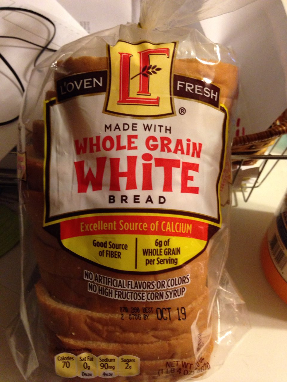 Does White Bread Have Fiber
 L Oven Fresh White Bread Calories Nutrition Analysis