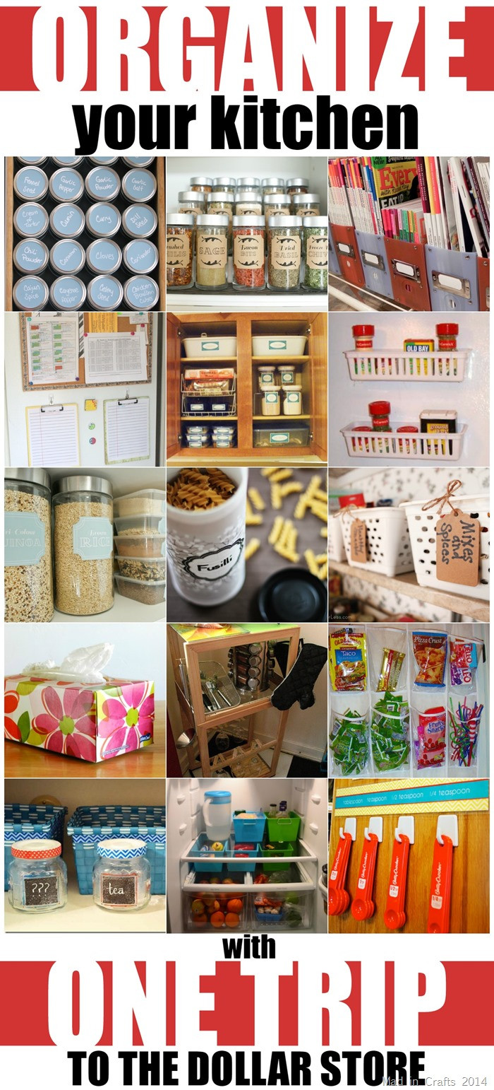 Dollar Store Kitchen Organization
 ORGANIZE YOUR KITCHEN WITH ONE TRIP TO THE DOLLAR STORE