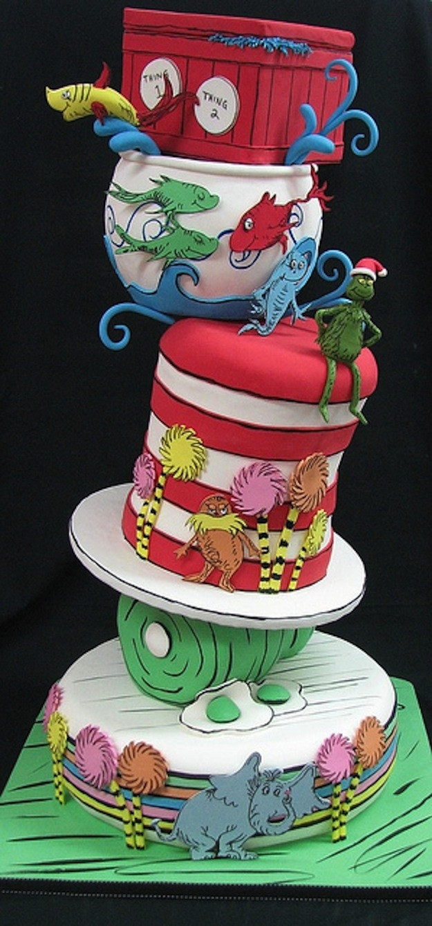 Dr Seuss Birthday Cake
 Read your book and eat it too