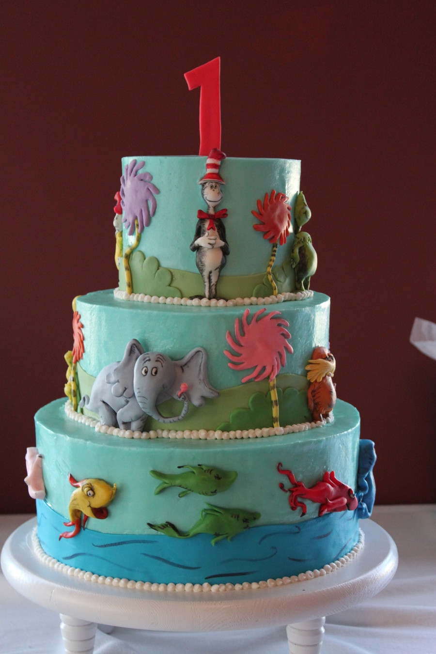 Dr Seuss Birthday Cake
 Dr Seuss First Birthday CakeCentral