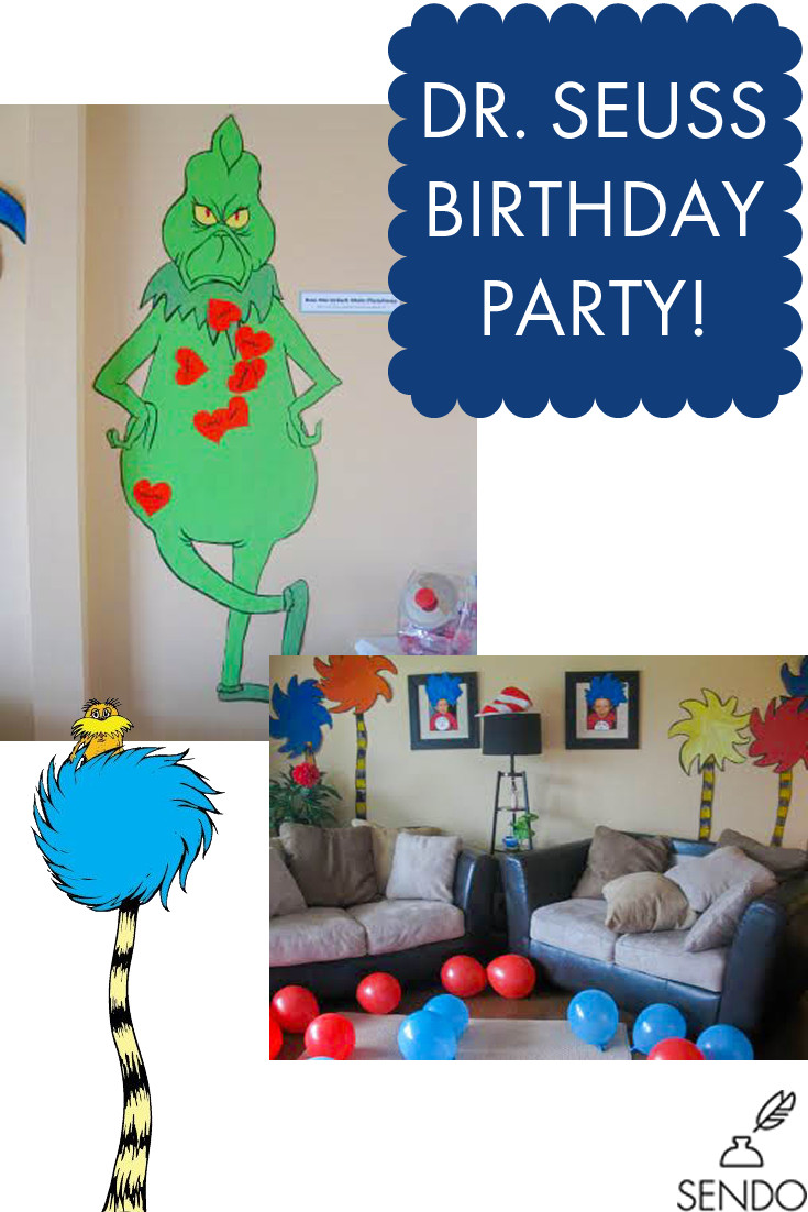 Dr Seuss Birthday Decoration Ideas
 Dr Seuss Birthday Party Sendo Invitations
