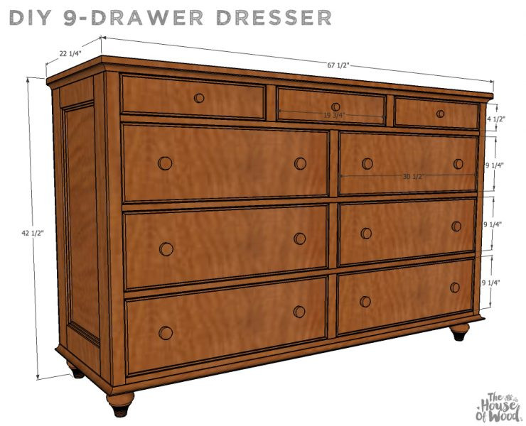 Dresser Plans DIY
 9 Drawer Dresser Spruc d Market