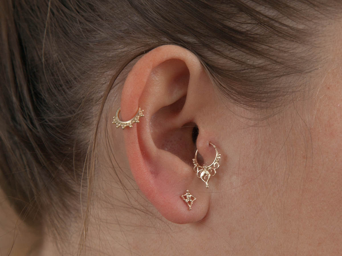 Earring In Right Ear
 Diamond Tragus Earrings Diamond Tragus Earrings Ear