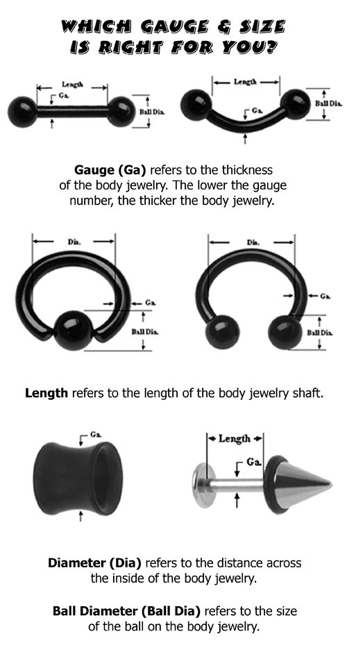 Earring Size Chart
 Cadillac meter drum size chart