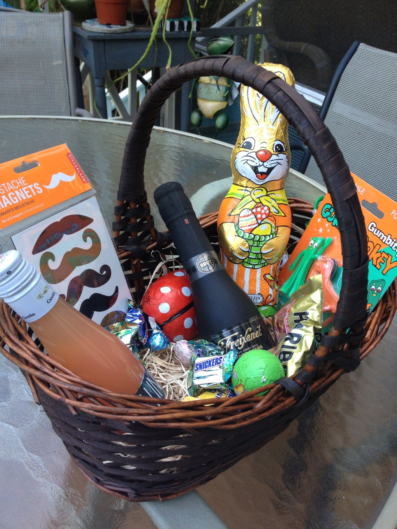 Easter Basket Ideas For Adults No Candy
 An adult Easter basket pletely with champagne splits