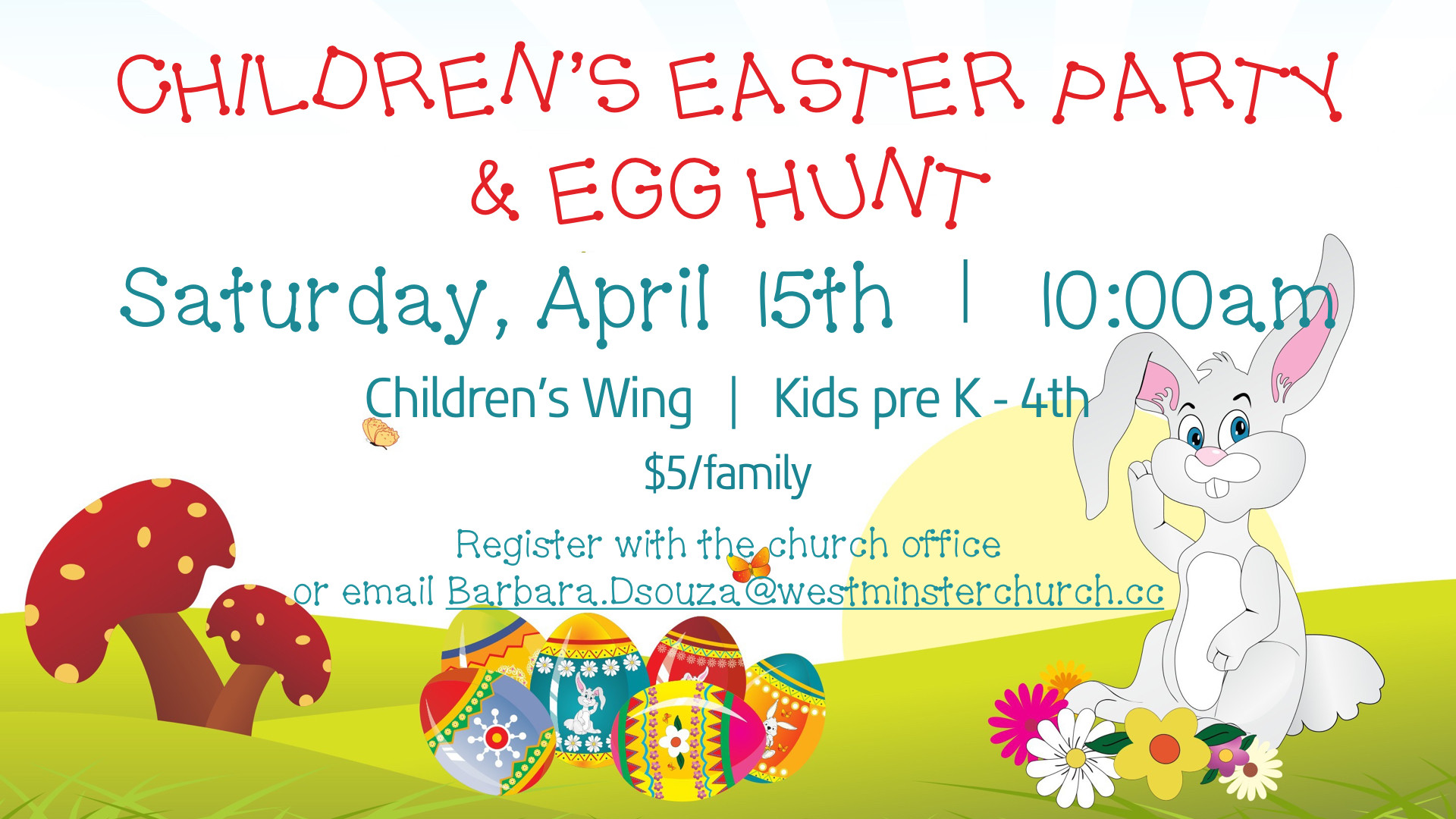 Easter Church Party Ideas
 Children s Easter Party Westminster Presbyterian Church