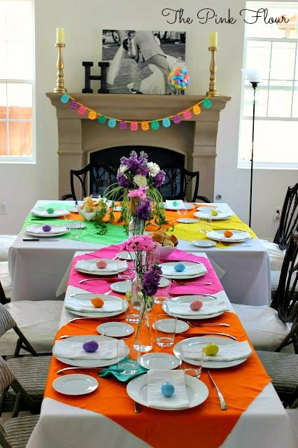 Easter Church Party Ideas
 Cute Easter Table Something like this might work for the