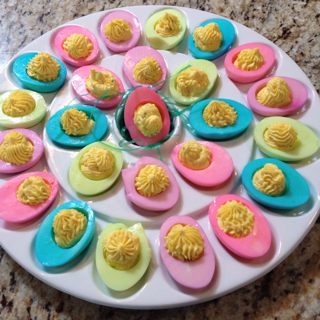 Easter Colored Deviled Eggs
 Pin on Movie Night