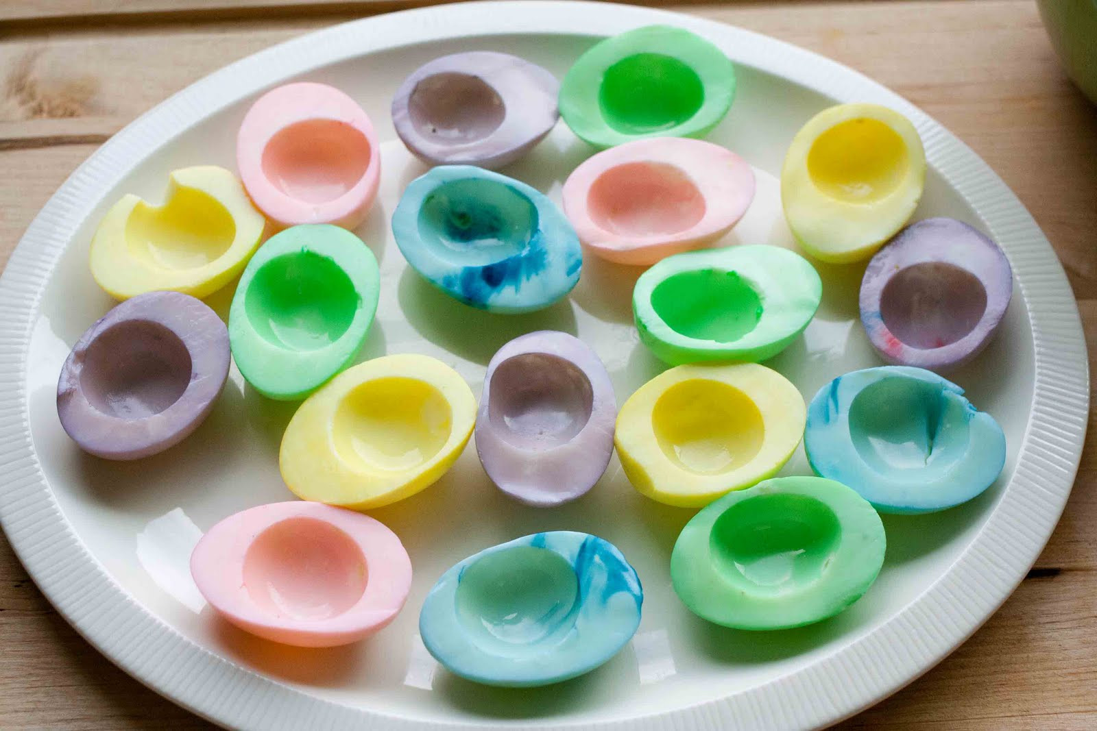 Easter Colored Deviled Eggs
 For the Love of Food Colored Deviled Eggs