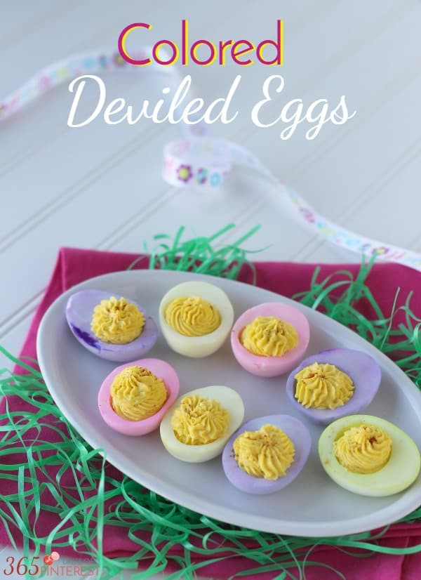 Easter Colored Deviled Eggs
 Colored Deviled Eggs for Easter Simple and Seasonal