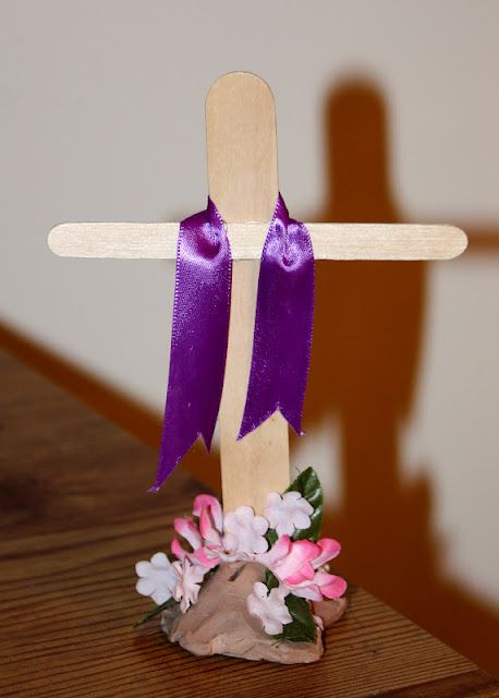 Easter Crafts For Church
 Easy Easter Cross Decoration Good craft to do with kids