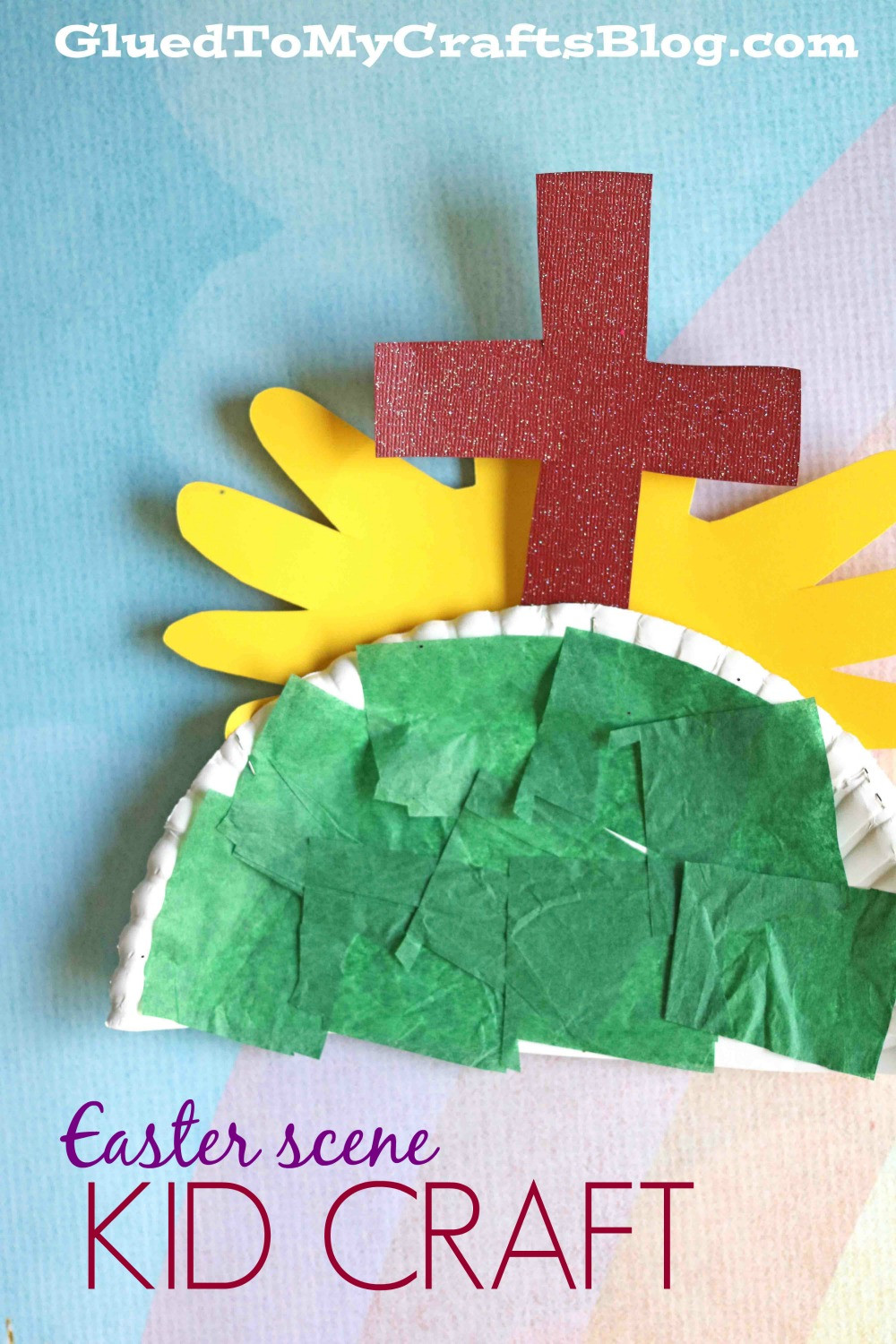 Easter Crafts For Church
 Paper Plate Easter Scene Kid Craft Glued To My Crafts