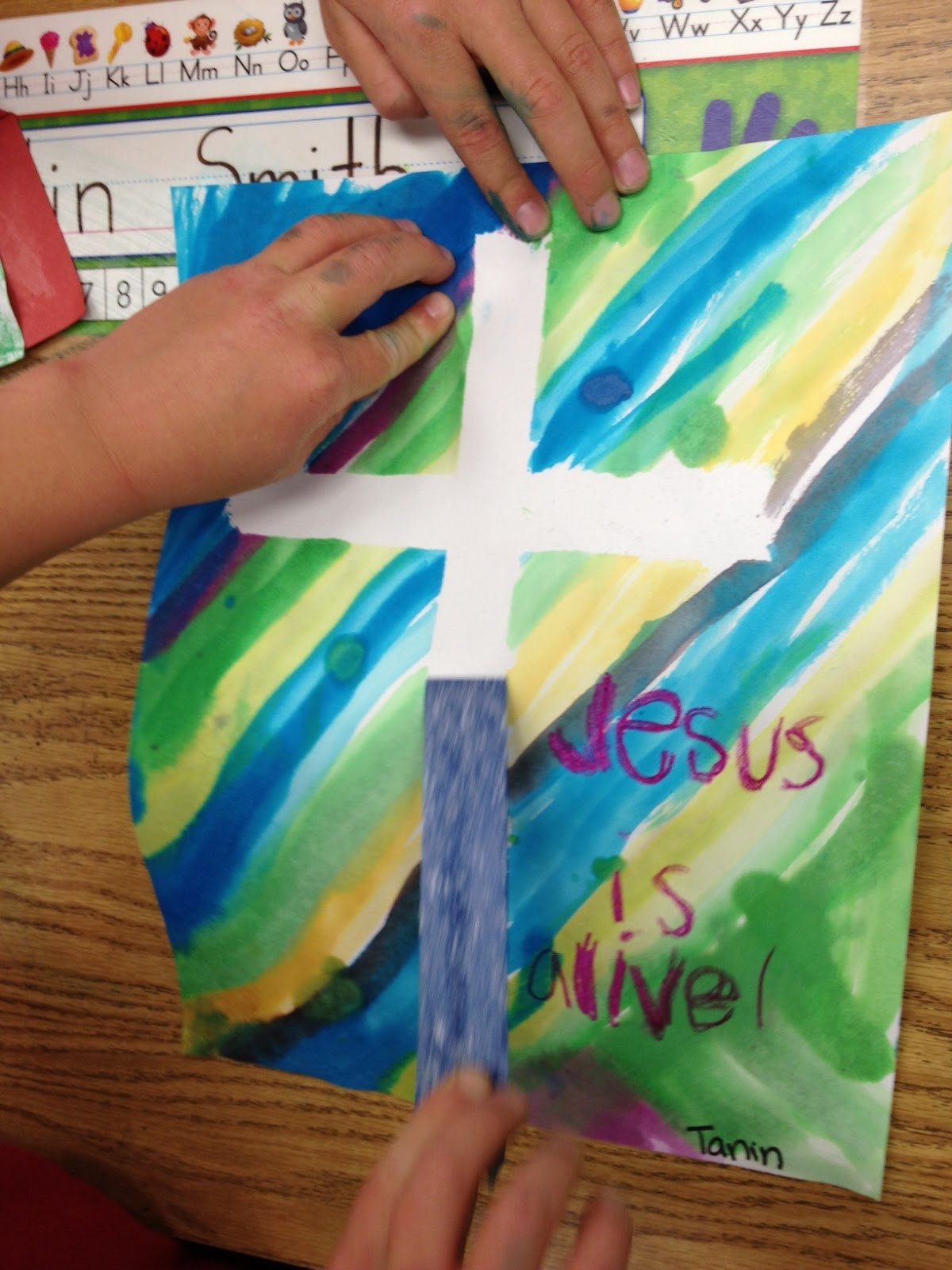 Easter Crafts For Sunday School Preschoolers
 Easter Cross Apples and ABC s