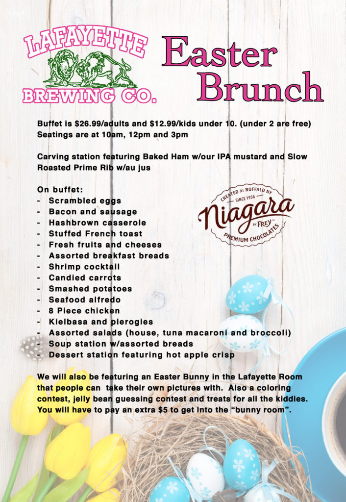 Easter Dinner Buffalo Ny
 Easter Brunch 2019 Menu & Pricing – Lafayette Brewing Co