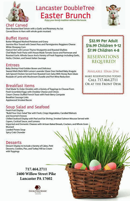 Easter Dinner Lancaster Pa
 EVENT Easter Brunch in Palm Court Events