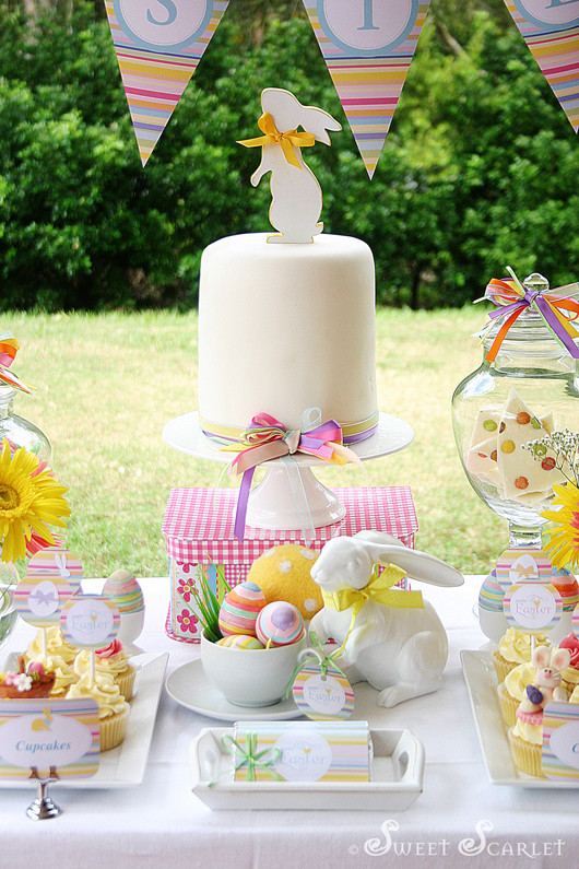 Easter Entertaining &amp; Party Ideas
 Kara s Party Ideas Easter Dessert Table Decorations