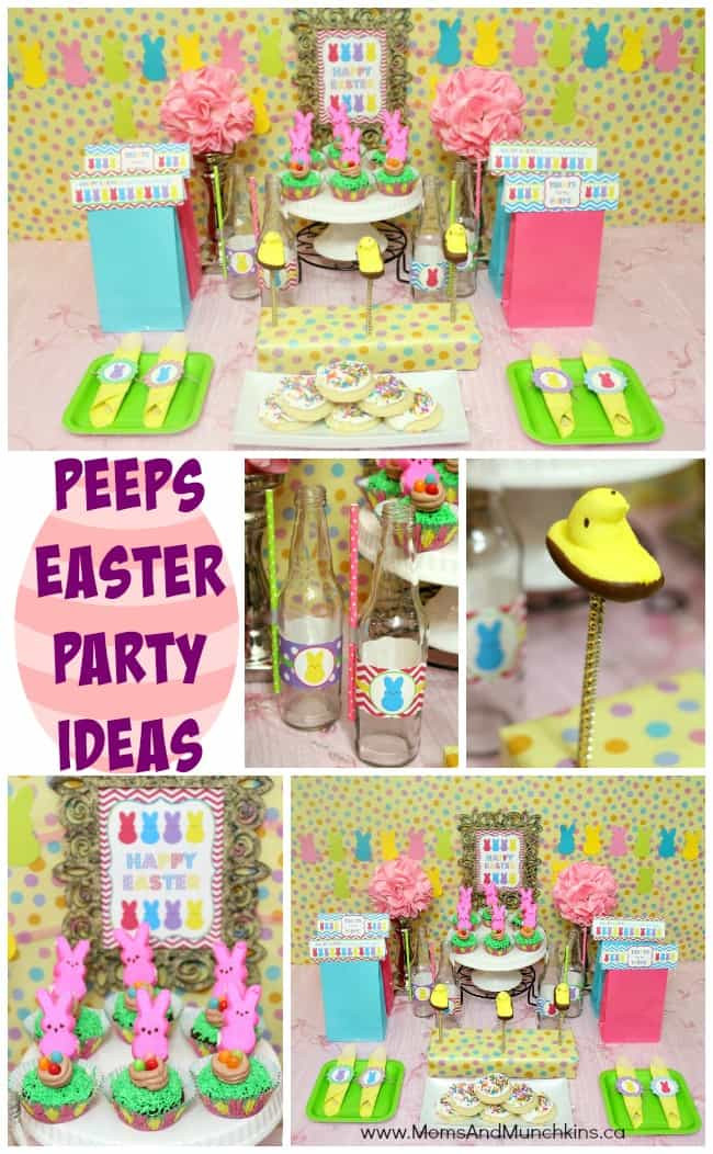 Easter Entertaining &amp; Party Ideas
 Peeps Easter Party Ideas Moms & Munchkins