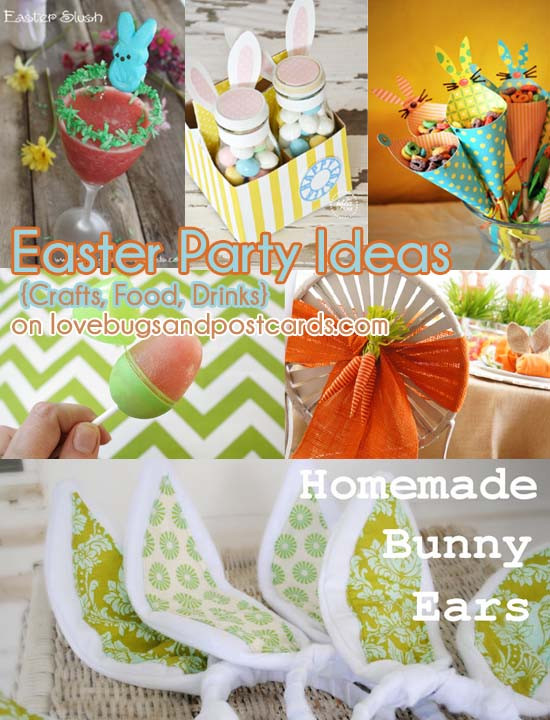 Easter Party Food Ideas Pinterest
 Easter Party Ideas Crafts Food Drinks Lovebugs and