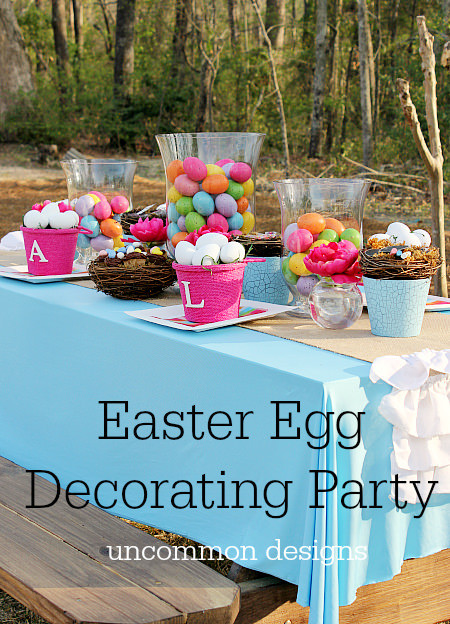Easter Party Ideas On Pinterest
 Easter Egg Decorating Party Un mon Designs