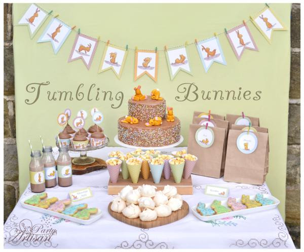 Easter Party Planning Ideas
 Kara s Party Ideas Tumbling Bunnies Spring Easter Birthday