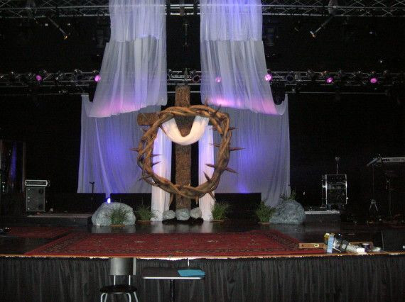 Easter Service Ideas For Small Churches
 church stage design for christmas