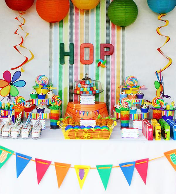 Easter Themed Party
 Kara s Party Ideas Rainbow Easter Hop Girl Boy Colorful