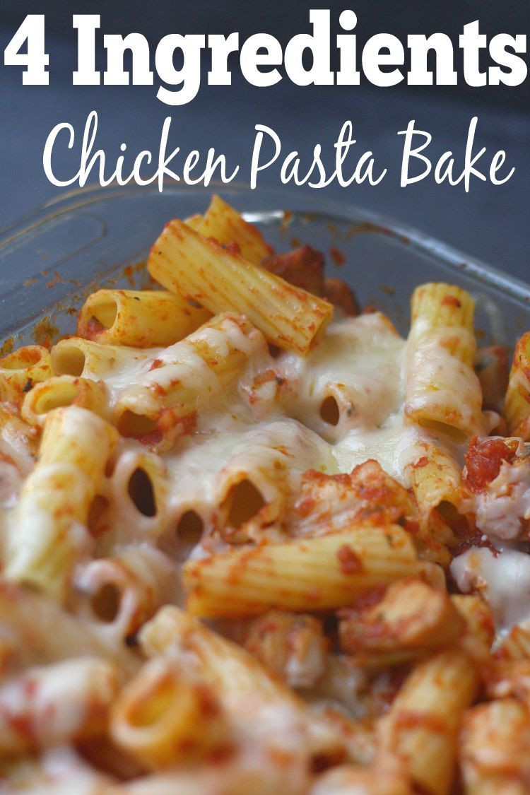 Easy Pasta Dinners Recipes
 4 ingre nt chicken pasta bake recipe