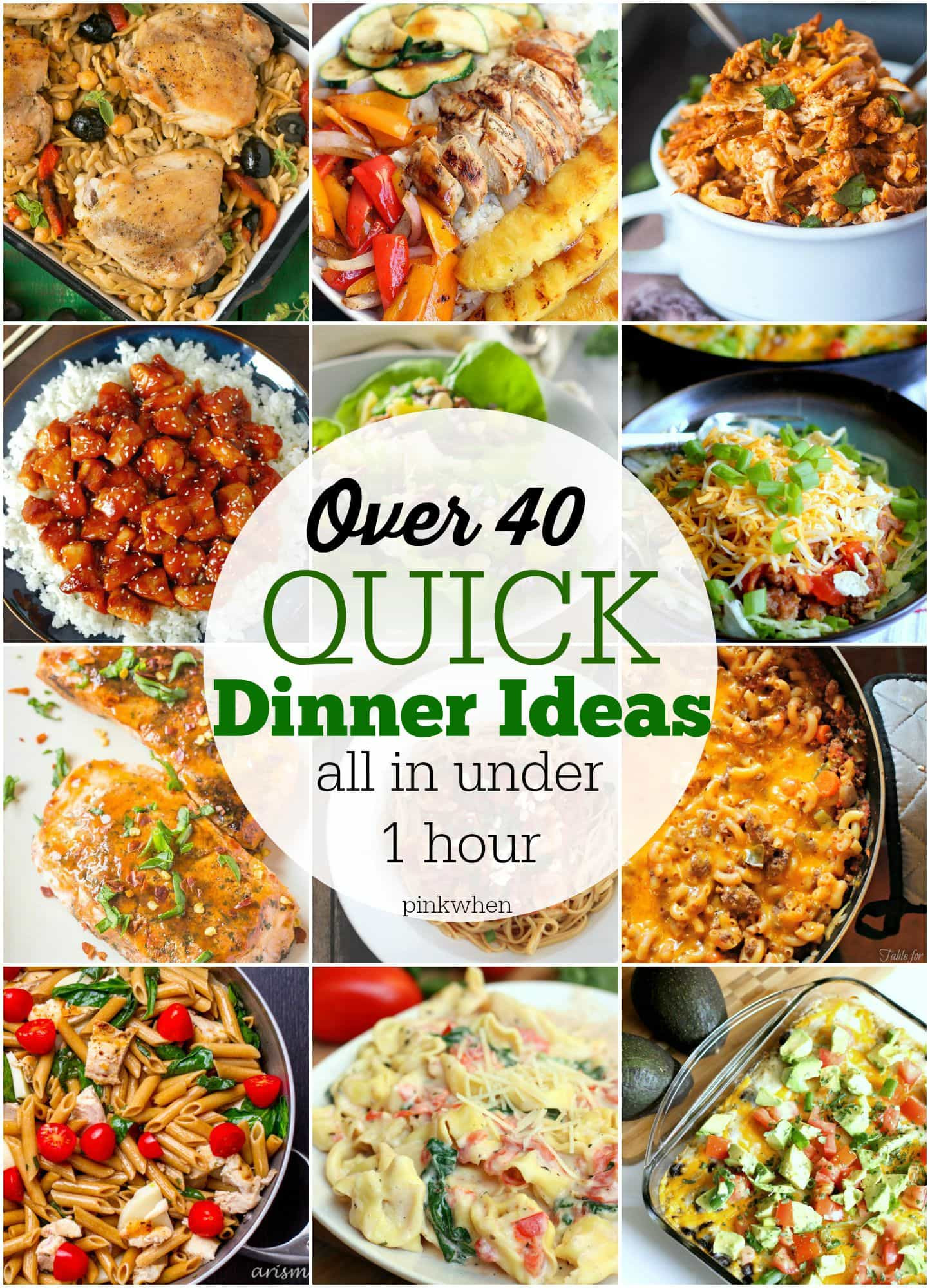 Easy Quick Dinner Recipes
 40 Quick Dinner Ideas PinkWhen