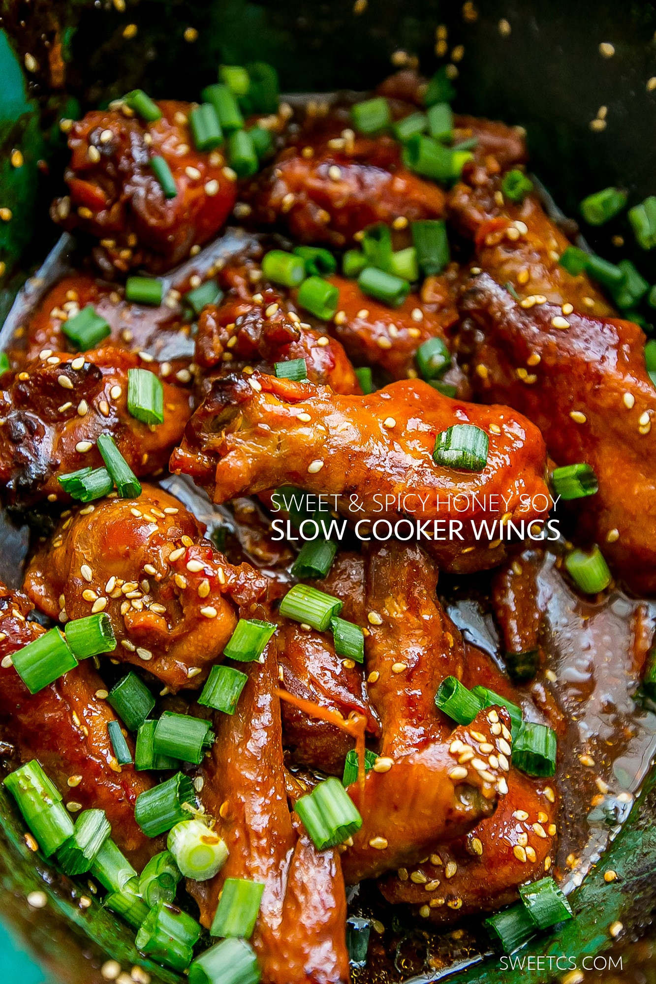 Easy Slow Cooker Chicken Wings Recipe
 Slow Cooker Honey Soy Chicken Wings Sweet Cs Designs