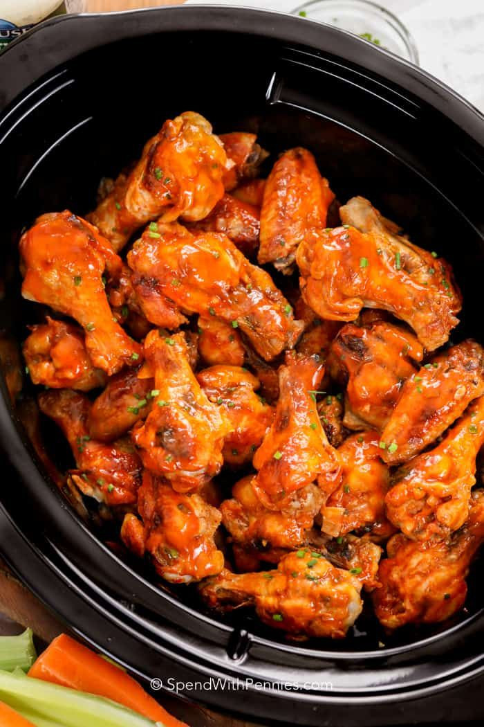 Easy Slow Cooker Chicken Wings Recipe
 Crock Pot Chicken Wings Spend With Pennies