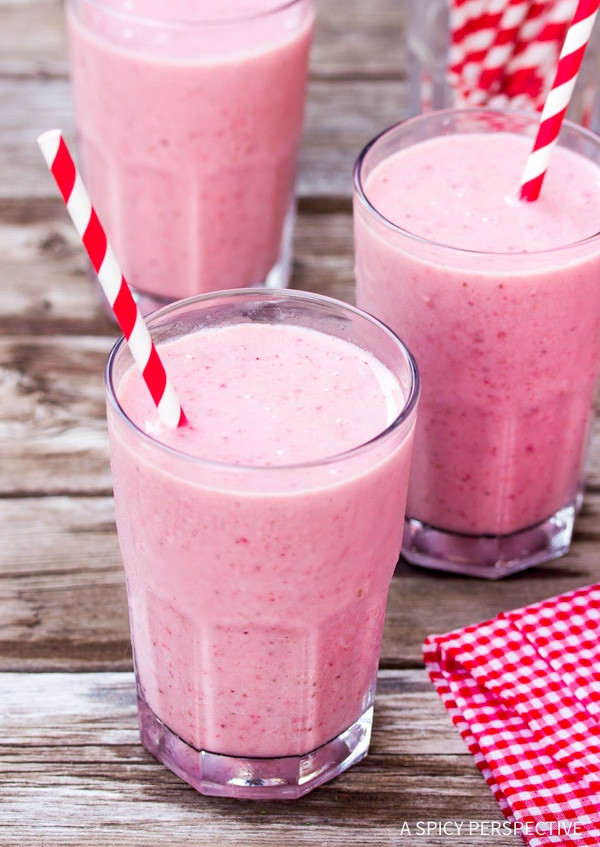 Easy Strawberry Smoothie Recipes
 Simple Strawberry Smoothie Recipe A Spicy Perspective