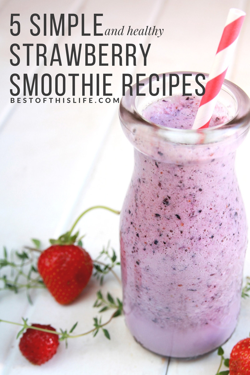 Easy Strawberry Smoothie Recipes
 Simple Strawberry Smoothies Recipe — Dishmaps