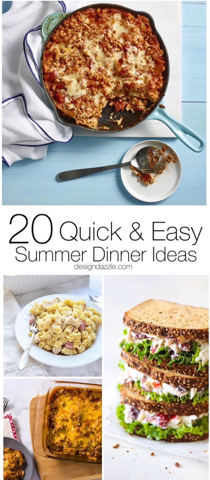 Easy Summer Dinner Recipes
 Quick and Easy Summer Dinner Ideas Design Dazzle