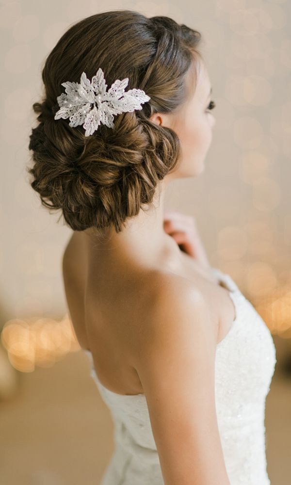 Elegant Hairstyles For Weddings
 Bridal Updos And Wedding Hairstyle with Lace Headpiece