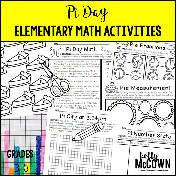Elementary Pi Day Activities
 Kelly McCown Pi Day Elementary Math Activities