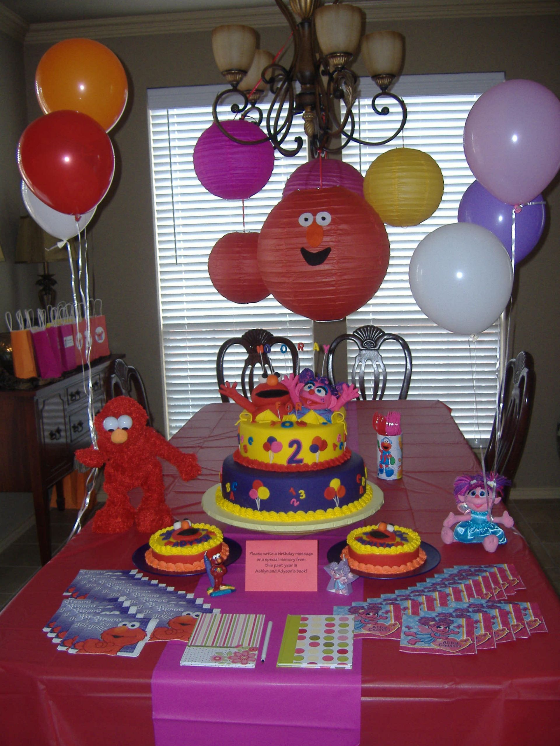 Elmo Birthday Decorations
 Elmo and Abby Party