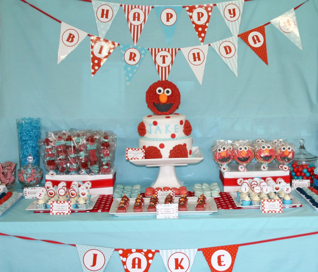 Elmo Birthday Decorations
 Real Party Elmo Birthday Party Frog Prince Paperie