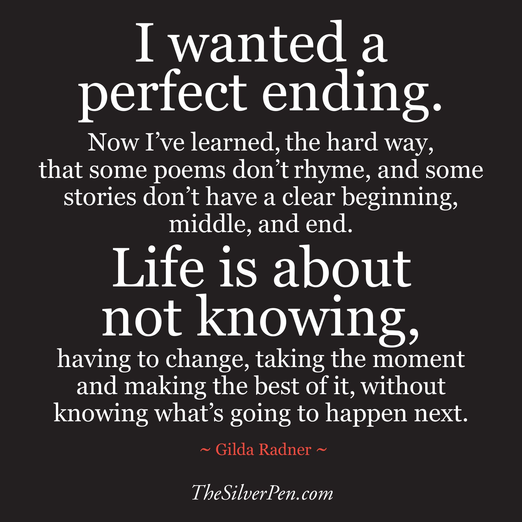 End Of Relationship Quote
 I Wanted a Perfect Ending Quote Inspirational
