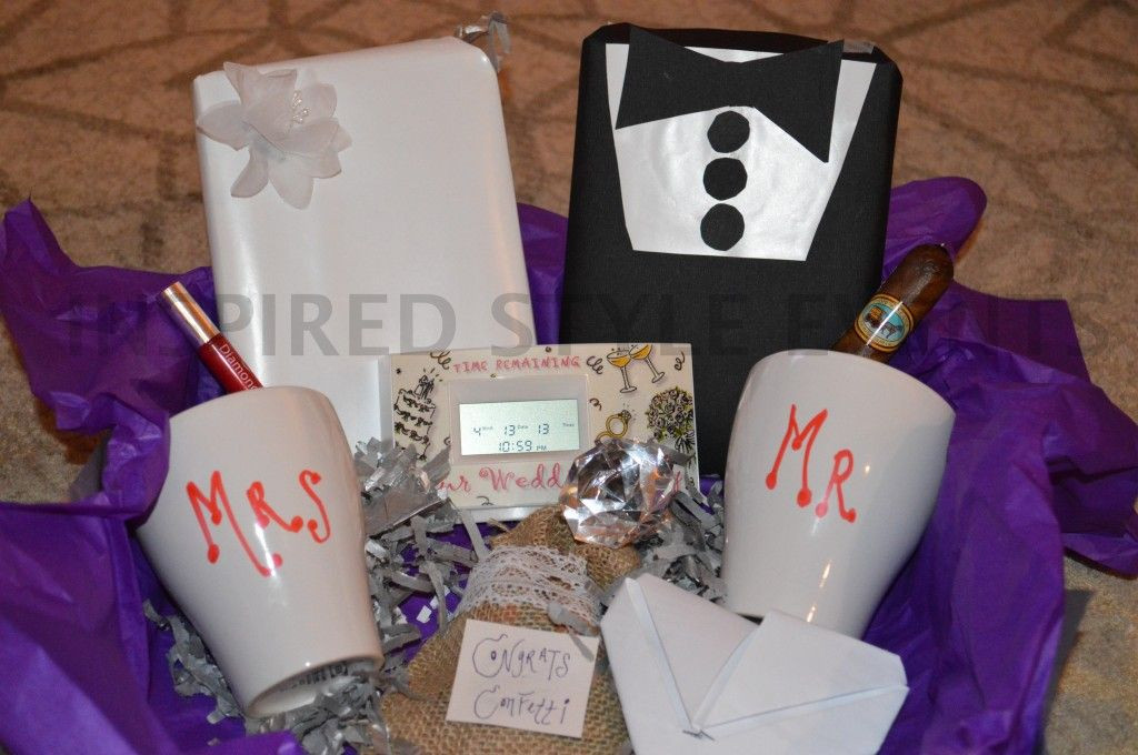 Engagement Party Gift Ideas For Couples
 Gift basket engagement t Such a great idea for a newly