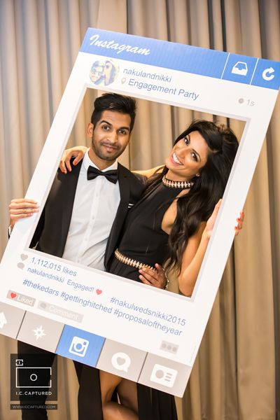 Engagement Party Photo Booth Ideas
 Chic Indian DIY Engagement in Melbourne