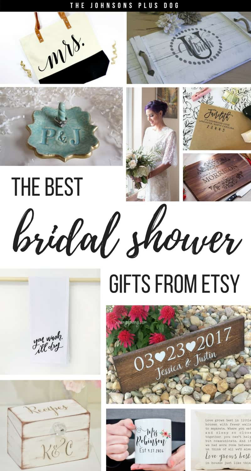 Etsy Wedding Gift Ideas
 Bridal Shower Gifts from Etsy The Johnsons Plus Dog