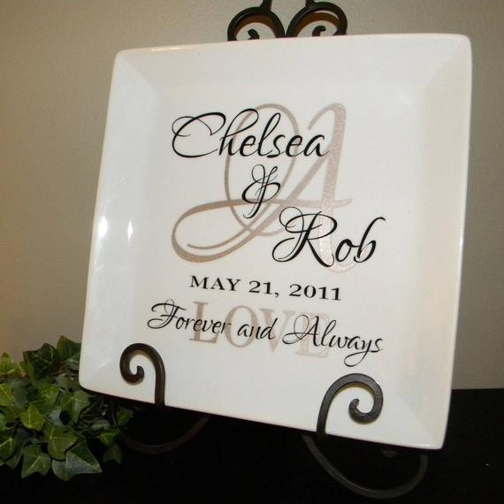 Etsy Wedding Gift Ideas
 Personalized Wedding Gift Plate Anniversary Gift For