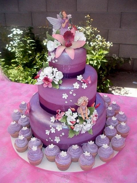 Fairy Birthday Cakes
 purple fairy cake