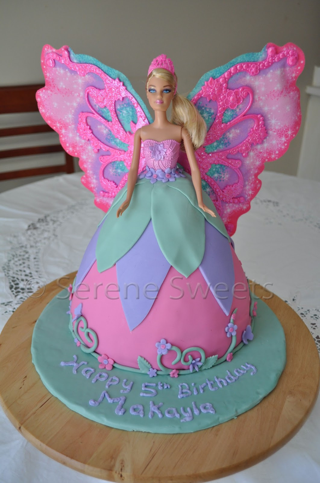 Fairy Birthday Cakes
 Serene Sweets Fairy Barbie Cake