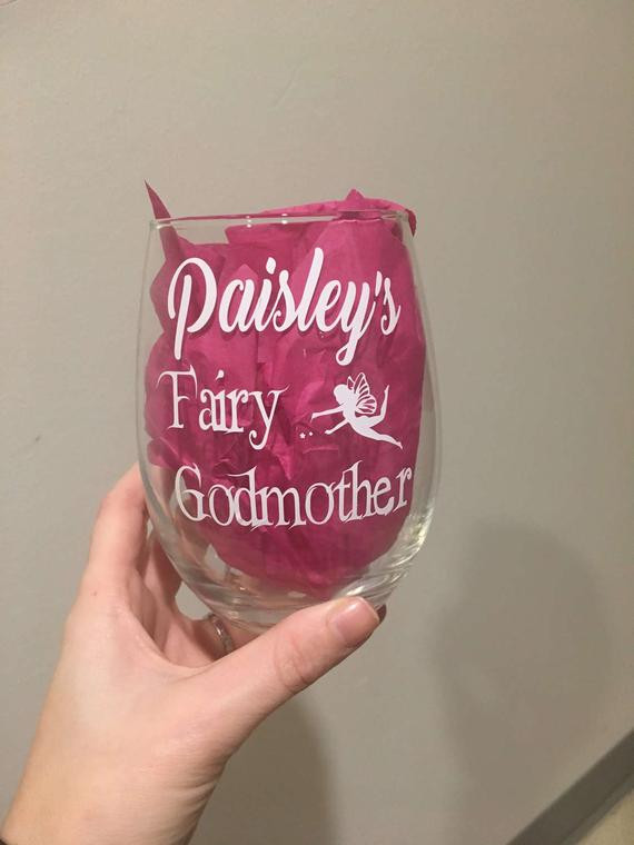 Fairy Godmother Gift Ideas
 Godmother t Godmother wine glass Fairy by Sayyeswithjess