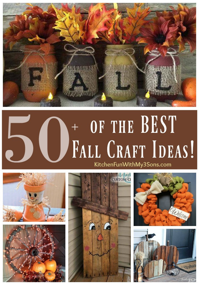 Fall Decor Ideas DIY
 Over 50 of the BEST DIY Fall Craft Ideas Kitchen Fun